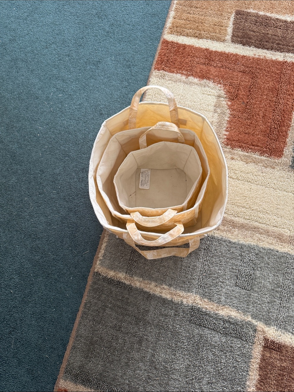 IKEA Cream Canvas Nested Storage Totes